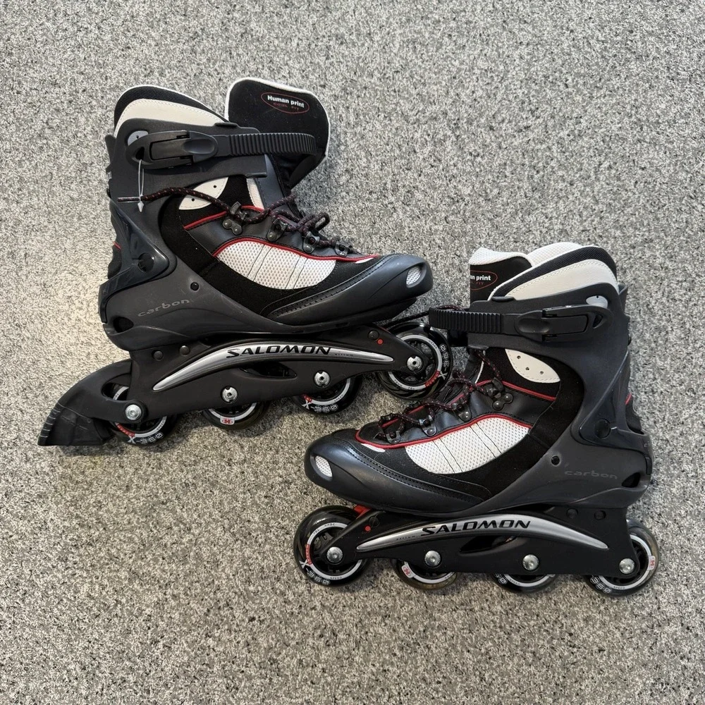 Salomon Energyzer Inline Skates Mens 10.5 Vintage Y2K Rollerblades Carbon TR 7